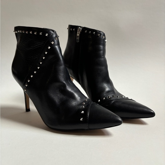 Marc Fisher Studded Leather Stiletto Boots - Picture 2 of 8